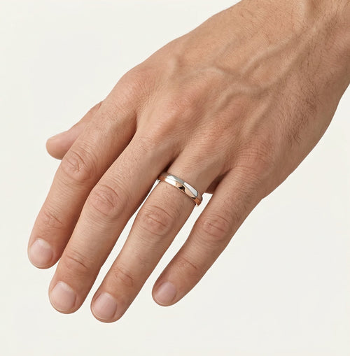 Eleganter Ehering aus Weiß- und Roségold