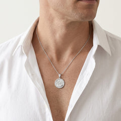 Pendentif en argent Prague dans un cercle