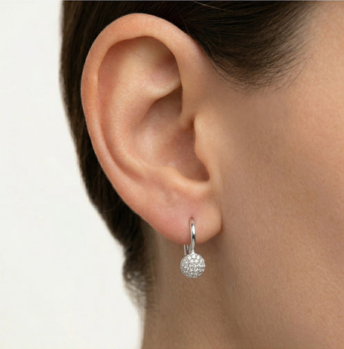 Boucles d'oreilles boule en diamant