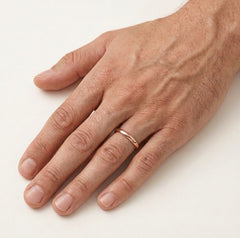 Timeless thin rose gold wedding ring