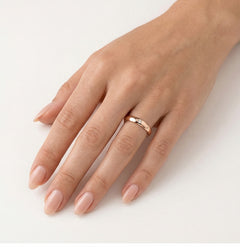 Bague de mariage classique en or rose