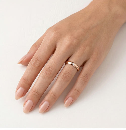 Bague de mariage classique en or rose