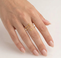 Bague spirale en or