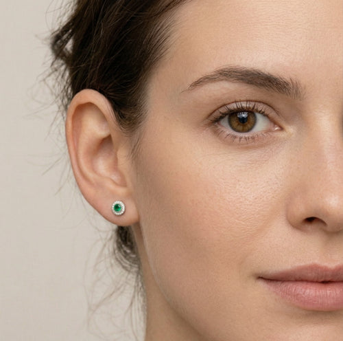 Pendientes barrocos verdes