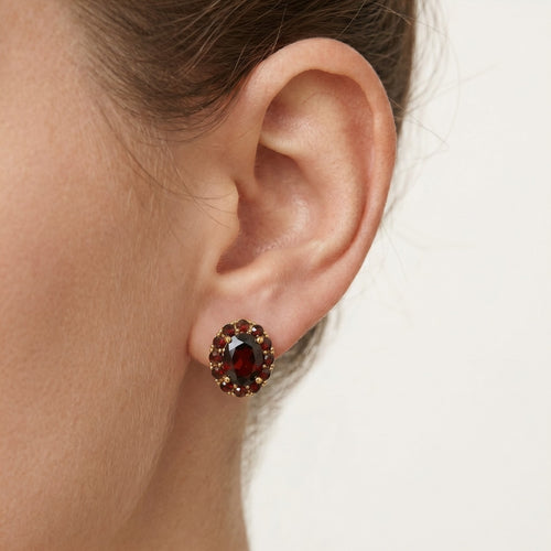 Zeitloser Glamour Granat fein facettierte Cluster