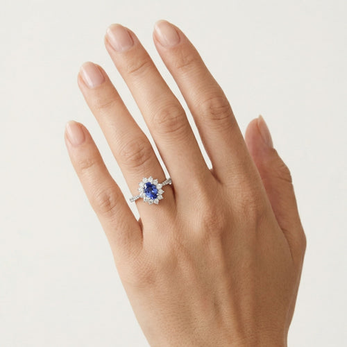 Bague royale en tanzanite