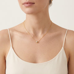 Collier en diamant avec 2 petites bagues
