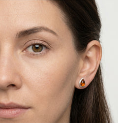 Amber drop earrings