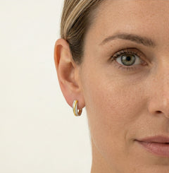 Cubic gold earrings