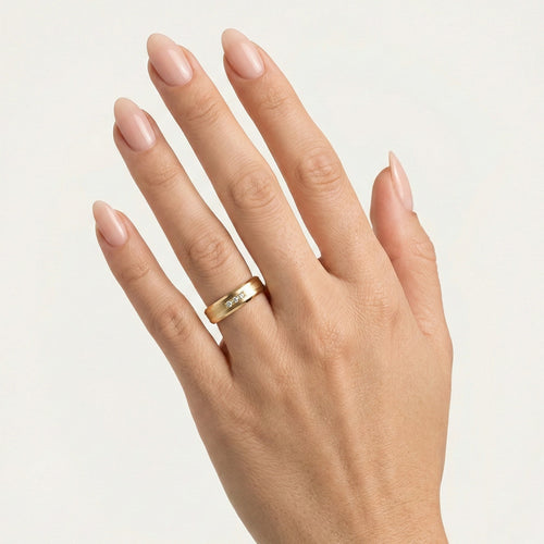 Gelbgold-Hochzeitsringe mit speziellem Design