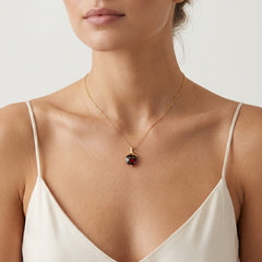 Elegant round cut garnet stylish pendant