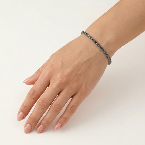 Elegantes Damenarmband mit schwarzen Diamanten