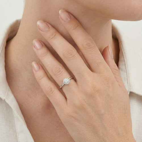 Classic minimalistic women engagement ring