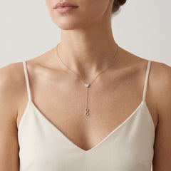 Fine gold necklace with heart and infinity