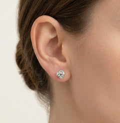 Tiny twisted ball earrings