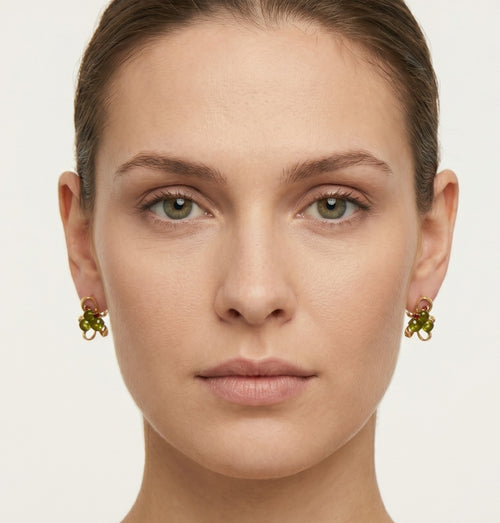 Heavenly orbs 14kt gold flower delight