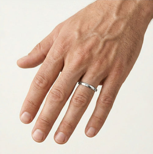 Nadčasové snubní prsteny z bílého zlata o šířce 2 mm