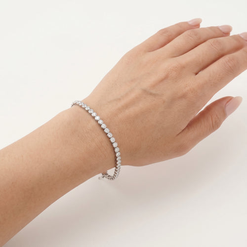 Tennisarmband aus Silber mit Onyx