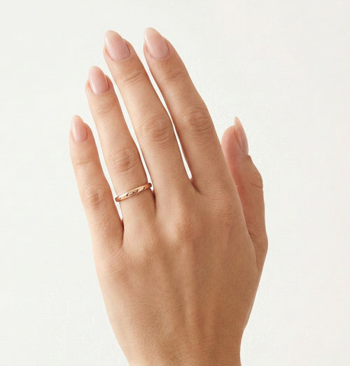 Elegantní 2 mm široké snubní prsteny z růžového zlata