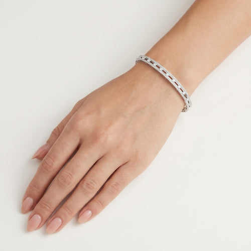 Sterling-Silber-Armreif mit Zirkonia