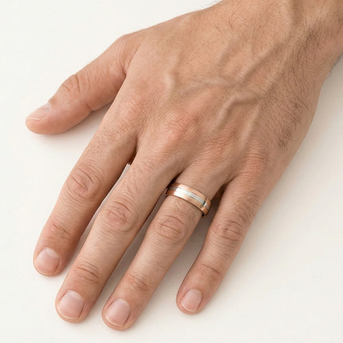 Snubní prsteny z růžového a bílého zlata