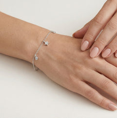 Bracelet en argent avec étoile et zirconia