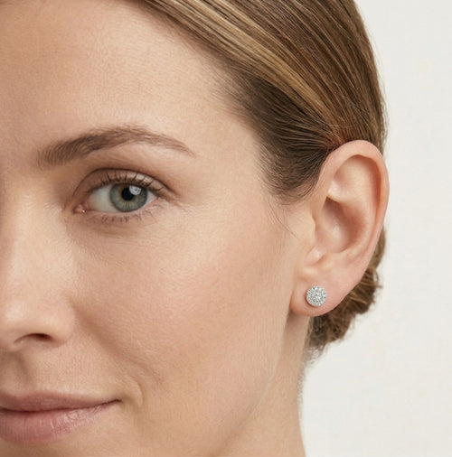 9mm Luneta diamantové náušnice