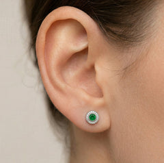 Pendientes barrocos verdes