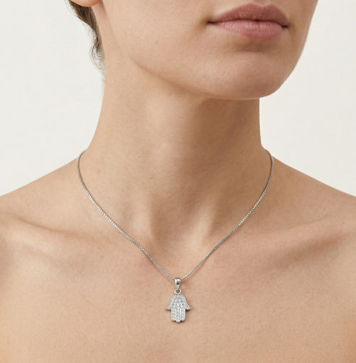 Cubic-Zirkonia-Hamsa-Pendant