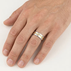 Gelb- und Weißgold Ehering