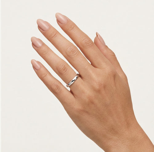 Dünner Weißgold-Trauring