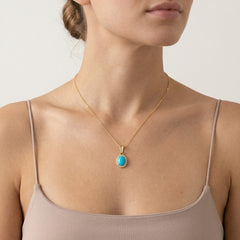 Halo turquoise pendant