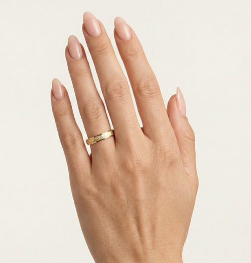 Einzigartiger Gelbgold-Ehering