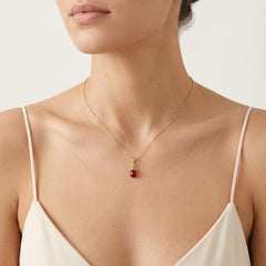 Garnet pear cut pendant