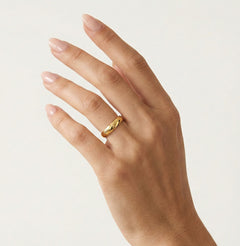 Elegantní snubní prsten ze žlutého zlata