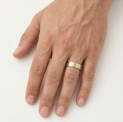 Timeless two tone gold wedding ring