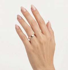 Quadratischer Trauring aus Roségold