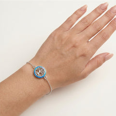 Strom života stříbrný řetízkový náramek