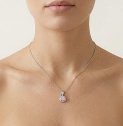 Pendentif en argent avec opale rose