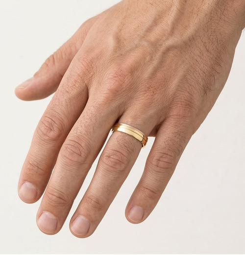 Gelb- und Roségold Ehering