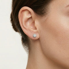 Boucles d’oreilles halo ciselé