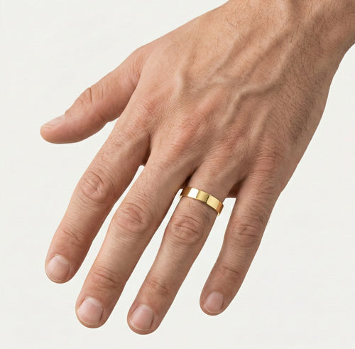 Tenký snubní prsten ze žlutého zlata 3 mm široký