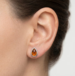 Amber drop earrings