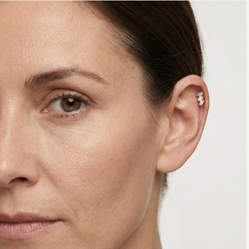 Piercing chic para mujer en oro amarillo