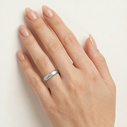 Klassischer Solitärring aus Platin