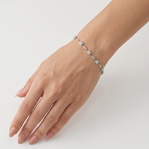Diamant-Armband mit Blumenmuster