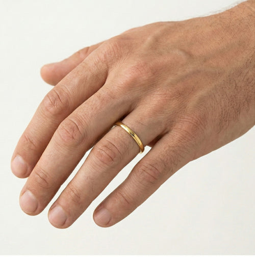 Speciální design snubního prstenu ze žlutého zlata