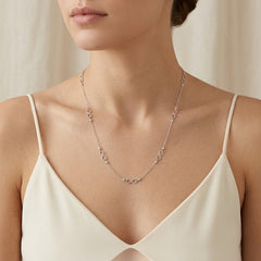 Collar infinito de oro blanco