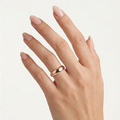 Masivní snubní prsten z růžového zlata