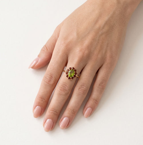 Botanische Schönheit – Goldener Königlicher Duo-Ring